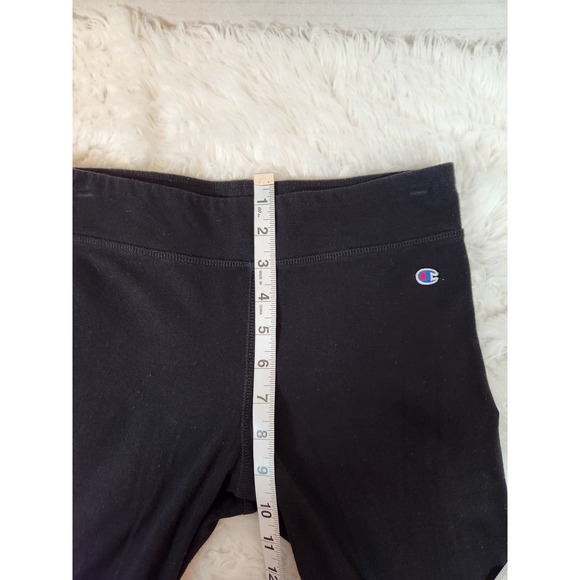 Champion Girls Leggings Mid Rise Graphic Print Pull-On Stretch Black Large - Picture 5 of 6